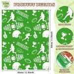 Pajean 100 Pcs Football Party Decoration 1.1 lb 50 Football Paper Food Serving Trays with 50 Grease Resistant Liner Papers for Birthday Party Supplies Sport Game Event Favors