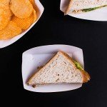 Super Z Outlet Disposable Paper Food Tray for Carnivals, Fairs, Festivals, and Picnics. Holds Nachos, Fries, Hot Corn Dogs, and More! - 2.5-Pound, 50-Pack