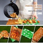 Pajean 100 Pcs Football Party Decoration 1.1 lb 50 Football Paper Food Serving Trays with 50 Grease Resistant Liner Papers for Birthday Party Supplies Sport Game Event Favors