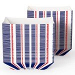 JOLLY CHEF 2lb Paper Food Trays, 250 Pack Paper Food Boats Disposable Serving Boats,Food Holder Trays for Snacks French Fries Nachos Hot Dog Tacos BBQ Party