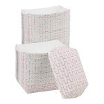 Boardwalk 30LAG250 Paper Food Baskets, 2.5lb Capacity, Red/White (Case of 500)