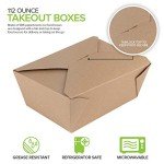 Microwavable Kraft Brown Take Out Boxes 112 oz (30 Pack) Disposable Food Containers - Recyclable Cardboard Lunch Box - Take Out Containers Disposable - to Go Boxes for Restaurants, Delivery, Catering