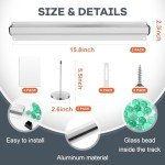 LOVYNO 4PCS Restaurant Ticket Holder Set Including 2 Aluminum Slide Check Racks and 2 Stainless Steel Ticket Spike Stabber 16 Inch Desk Receipt Holder Order Rack for Restaurant Kitchen Cafes Pubs Bars