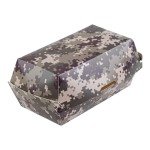 Restaurantware Bio Tek 6.7 x 3.5 x 3.5 Inch Clamshell Food Containers 100 Disposable Sandwich Containers - Hinged Lid Tab-Lock Closure Camouflage Paper Hot Dog Containers Durable Greaseproof