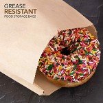 Paper Sandwich Bags Kraft Brown 200 Pack - Biodegradable and Compostable Food Grade Paper Bags - Unbleached Compostable Natural Kraft Paper Stock Bags for Bakery Cookies, Treats, Snacks, Sandwiches…