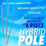 Vista Products Food Truck Premium Windless Feather Banner Flag Kit (Flag, Pole, & Ground Mt)