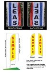 Burgers and Fries Restaurant Feather Banner Swooper Flag Set with 15 foot Flag Pole Kit and Ground Stake