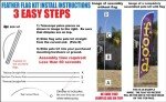 Pizza Restaurant Advertising Feather Banner Swooper Flag Sign with Flag Pole Kit and Ground Stake