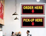 Food Truck Decals Order Here Pick up Concession Restaurant Die-Cut Vinyl Sticker K14 Business Sign 10 in on Longest Side
