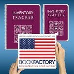 BookFactory Inventory Log Book/Small Business Inventory Tracker/Tracking Register - Wire-O, 100 Pages, 8.5" x 11" (BUS-100-7CW-PP-(InventoryTracker)-BX)