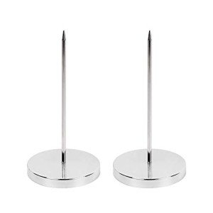 2PCS Bill Fork, Rod Paper Holder Spike, Stainless Steel Check Bill Holder, Memo Holder Spike