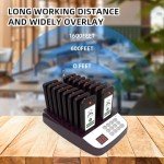 Restaurant Pager System,16 Restaurant Pagers,Wireless Calling System for Restaurant,1600ft Long Range Food Buzzer,Social Distancing Keeping Pagers with Order Buzzers for Food Truck