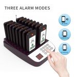Restaurant Pager System,16 Restaurant Pagers,Wireless Calling System for Restaurant,1600ft Long Range Food Buzzer,Social Distancing Keeping Pagers with Order Buzzers for Food Truck
