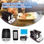 Restaurant Pager System,16 Restaurant Pagers,Wireless Calling System for Restaurant,1600ft Long Range Food Buzzer,Social Distancing Keeping Pagers with Order Buzzers for Food Truck