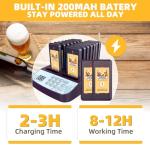 Restaurant Pager System,16 Restaurant Pagers,Wireless Calling System for Restaurant,1600ft Long Range Food Buzzer,Social Distancing Keeping Pagers with Order Buzzers for Food Truck