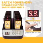 Restaurant Pager System,16 Restaurant Pagers,Wireless Calling System for Restaurant,1600ft Long Range Food Buzzer,Social Distancing Keeping Pagers with Order Buzzers for Food Truck