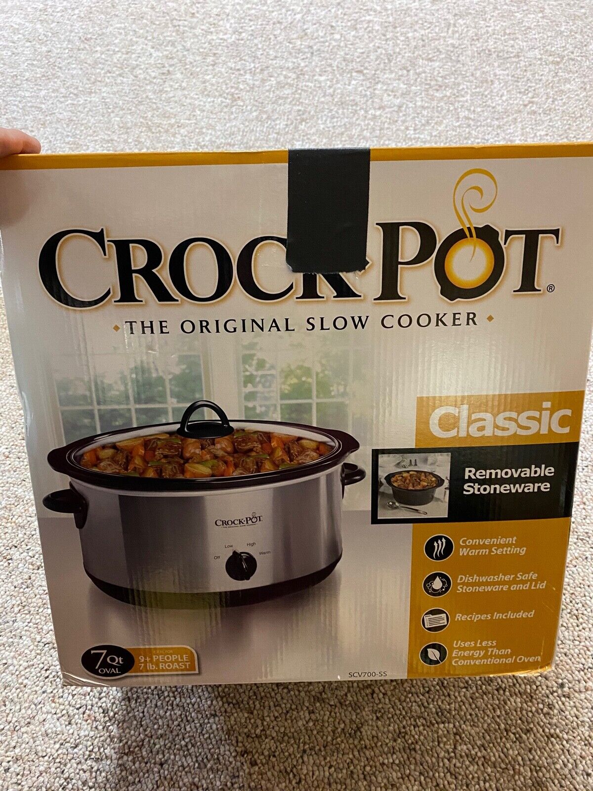 7-Qt Stainless Steel Oval Slow Cooker