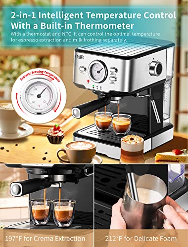 Gevi Espresso Machine with Milk Foaming Wand