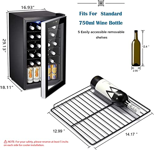 24-Bottle Wine and Beverage Mini Fridge