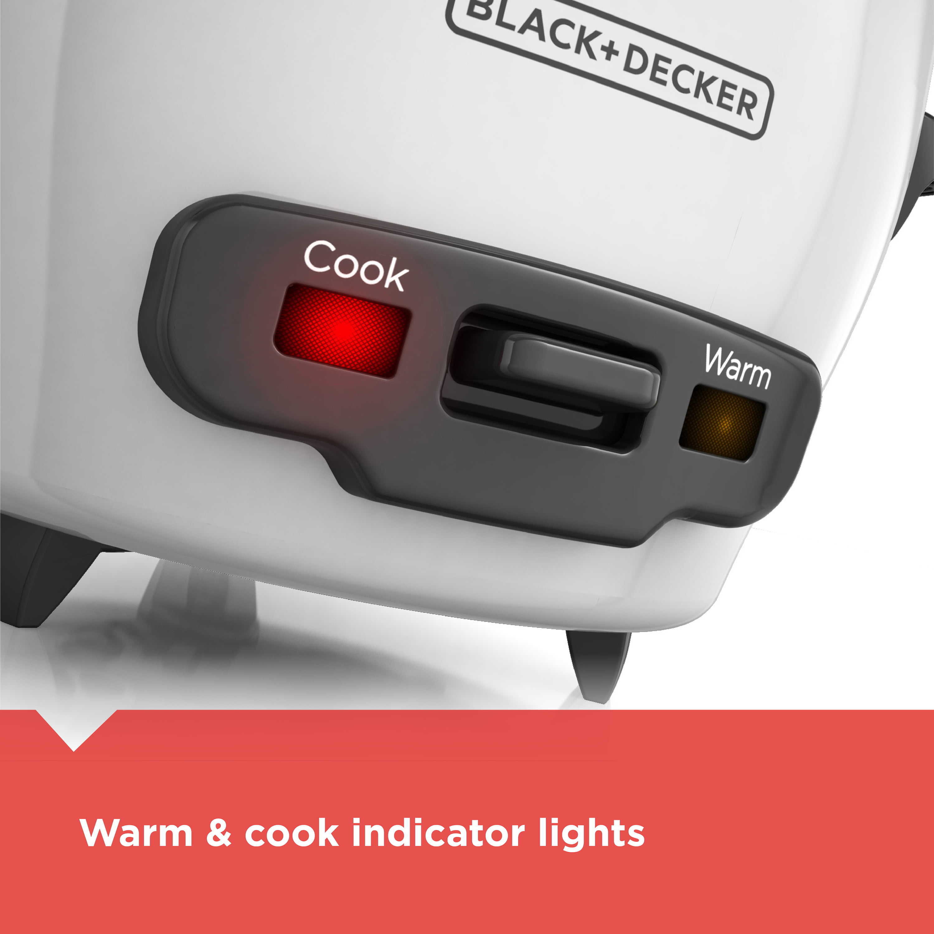 BLACK+DECKER Electric Rice Cooker with Keep-Warm Function