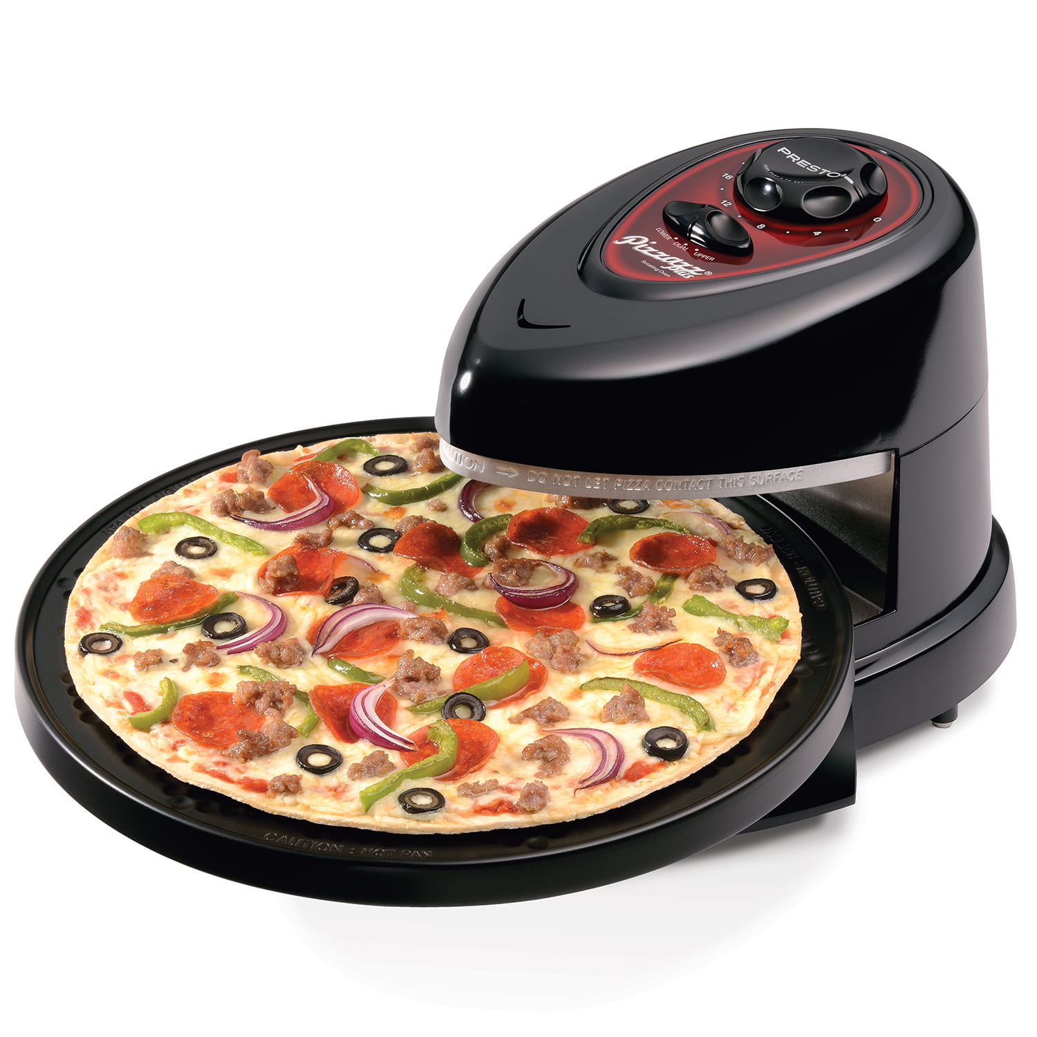 Presto® Pizzazz® Plus Rotating Pizza Oven 03430, Black