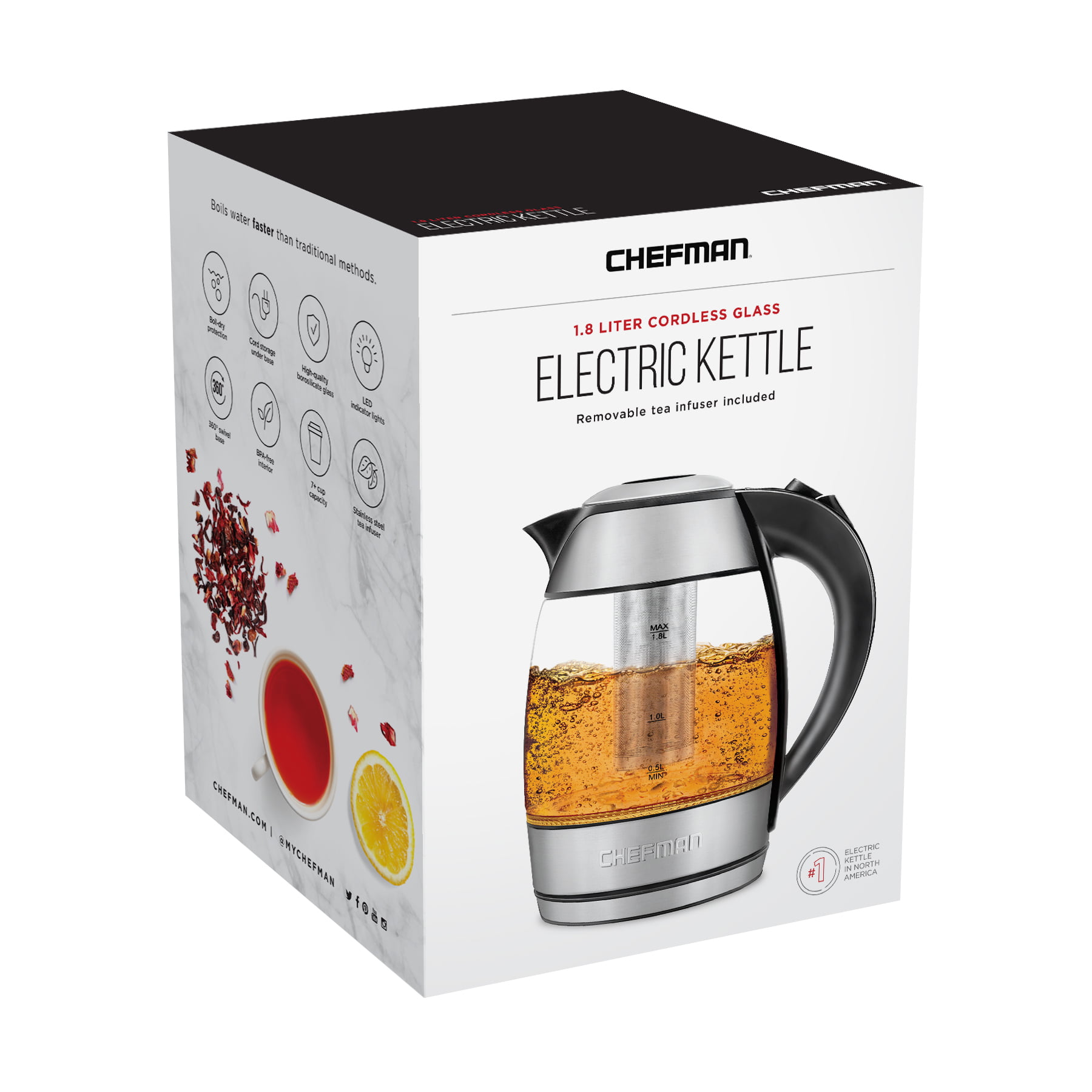 Electric Glass Kettle with Tea Infuser