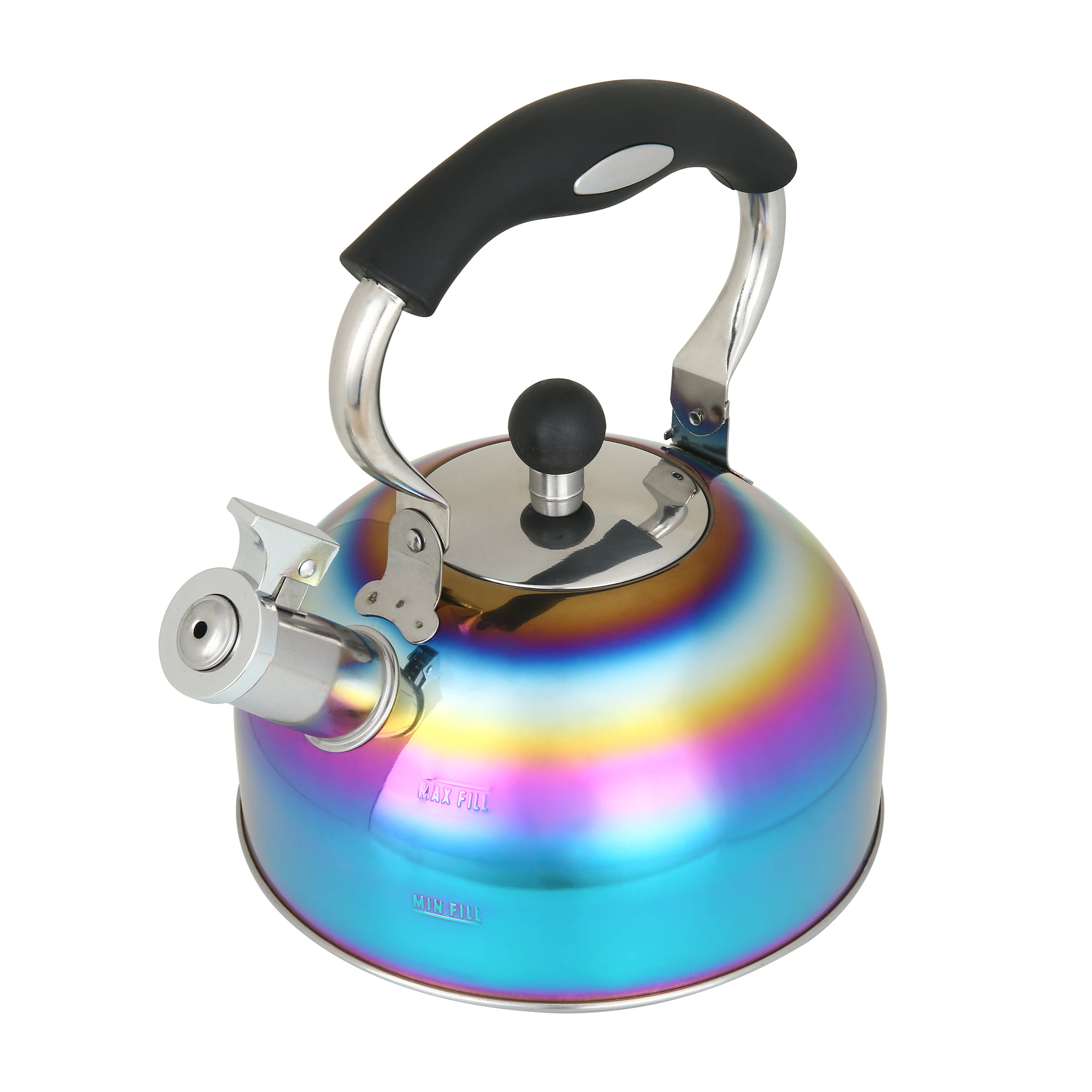Mainstays Stainless Steel 2.5 Liter Rainbow Tea Kettle