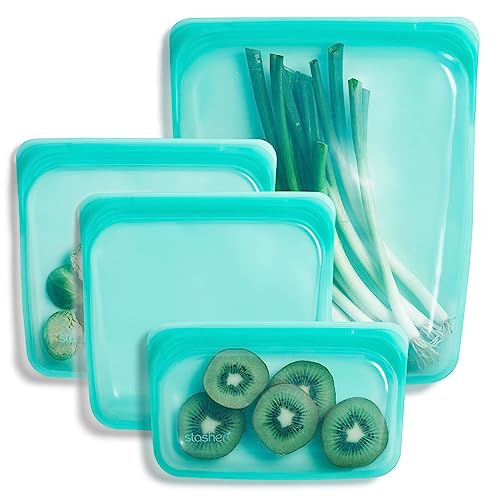 Stasher Silicone Bundle: 4 Reusable Aqua Bags