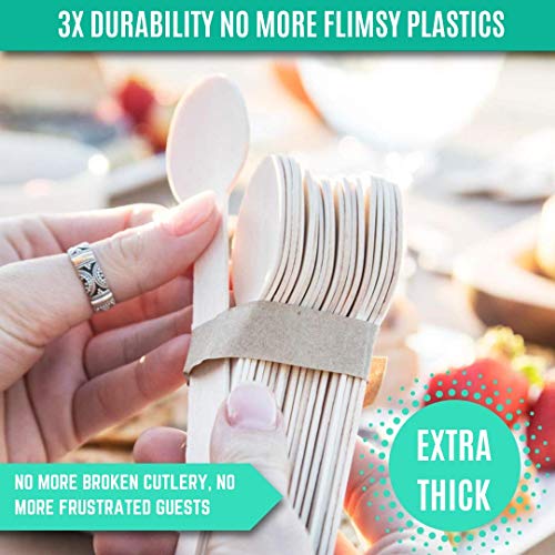 Compostable Wooden Cutlery Set - 300 pieces