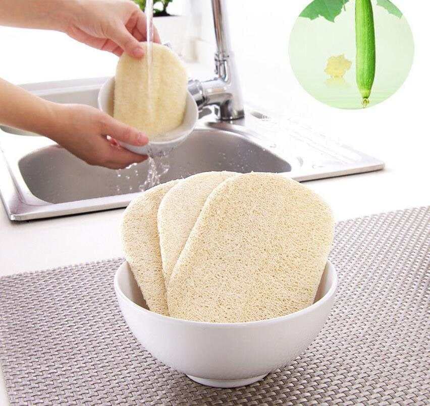 Eco-Friendly Natural Loofah Dishwashing Pack