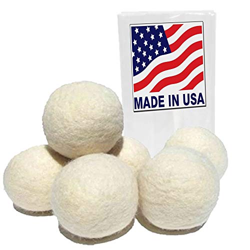 Handmade Natural Wool Dryer Balls - 6 Pack
