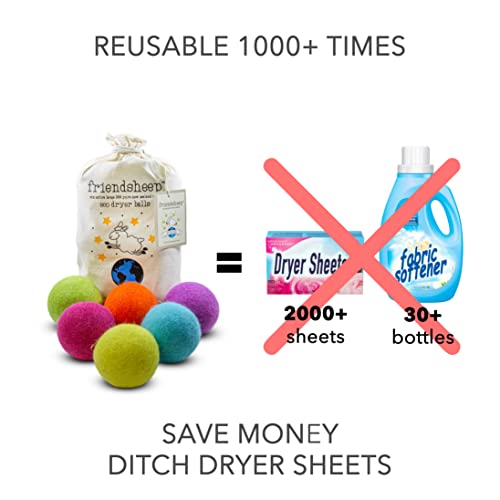 Rainbow Blast Wool Dryer Balls - Eco Friendly