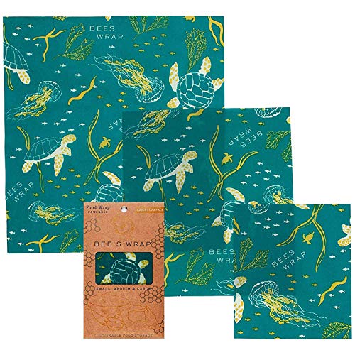 Bee's Wrap Oceans Print 3-Pack - Plastic-Free Storage