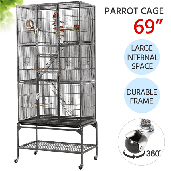 XL Metal Rolling Pet/Bird Cage + Stand