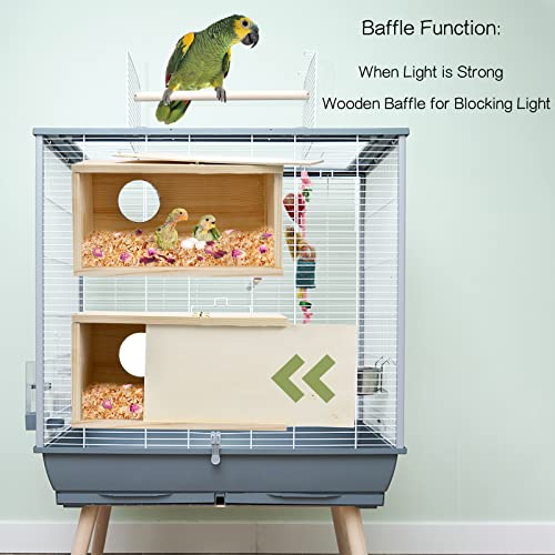 Acrylic/Wooden Parakeet Bird Breeding Box House