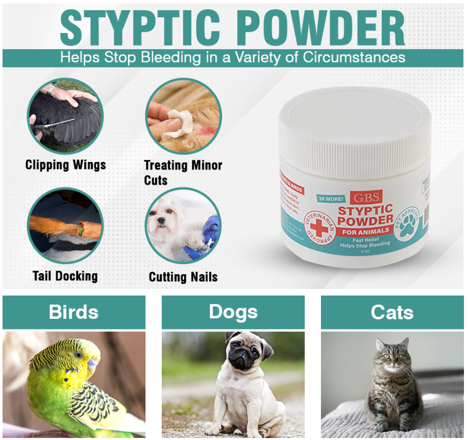 Fast-Acting Styptic Powder for Parrots
