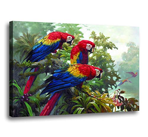 Parrot Canvas Art Print - 24x16 Inches