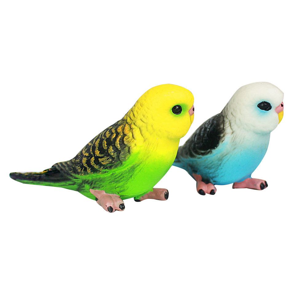 Small Parrot Figurine Decoration - Green & Blue