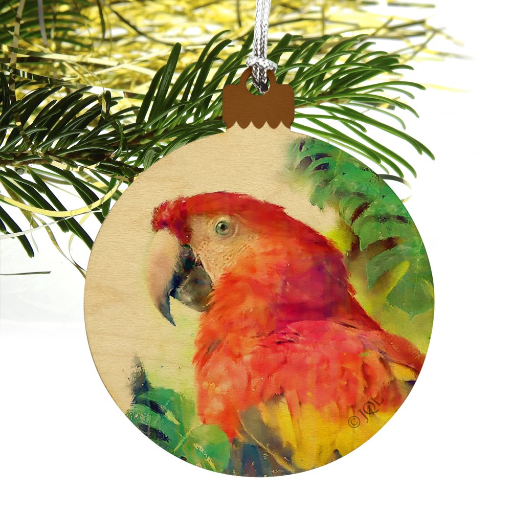 Tropical Macaw Parrot Christmas Tree Ornament