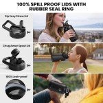 64oz Insulated Stainless Steel Water Bottle with Straw