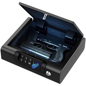 Biometric Gun Safe with Fingerprint and Key Access