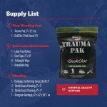Compact Trauma First Aid Kit with QuikClot