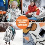 Mylar Thermal Survival Blankets - 4 Pack