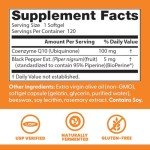 High Absorption CoQ10 with BioPerine, 100 mg 120 Capsules