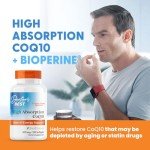 High Absorption CoQ10 with BioPerine, 100 mg 120 Capsules