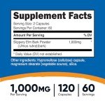 Nutricost Slippery Elm Bark 1000mg Capsules, 120ct