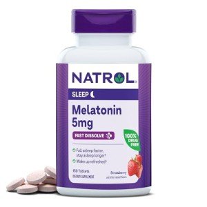 Natrol Fast Dissolve Melatonin 5 mg Tablets, Strawberry