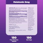 Natrol Fast Dissolve Melatonin 5 mg Tablets, Strawberry