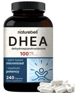 NatureBell DHEA 100mg - 240 Capsules for Energy