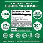 Organic Milk Thistle Capsules - 7500 mg Strength